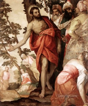  Paolo Oil Painting - St John the Baptist Preaching Renaissance Paolo Veronese